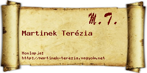 Martinek Terézia névjegykártya